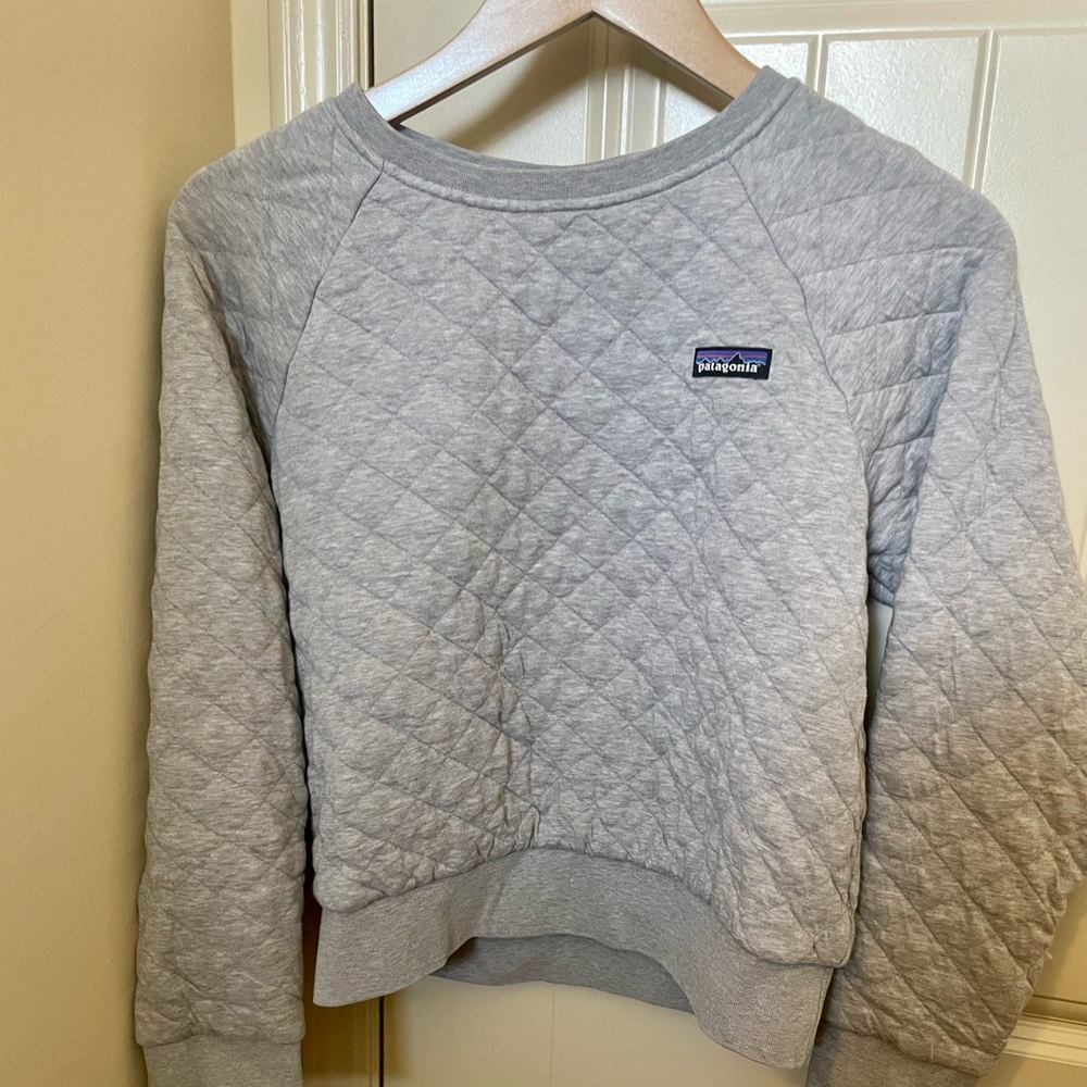 Gray Patagonia Quilted Sweatshirt
